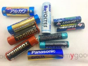 色々な種類の乾電池